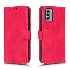 Leather Case Stands Flip Cover Holder L01Z for Nokia G22 Hot Pink