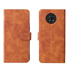 Leather Case Stands Flip Cover Holder L01Z for Nokia G50 5G Brown