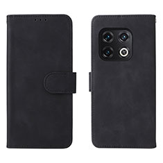 Leather Case Stands Flip Cover Holder L01Z for OnePlus 10 Pro 5G Black