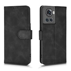 Leather Case Stands Flip Cover Holder L01Z for OnePlus 10R 5G Black