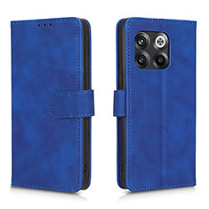 Leather Case Stands Flip Cover Holder L01Z for OnePlus 10T 5G Blue