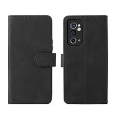 Leather Case Stands Flip Cover Holder L01Z for OnePlus 9RT 5G Black