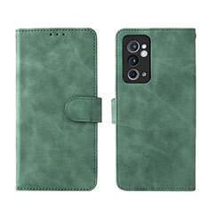 Leather Case Stands Flip Cover Holder L01Z for OnePlus 9RT 5G Green