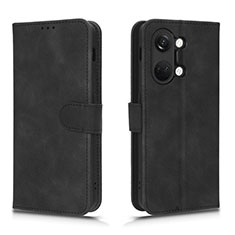 Leather Case Stands Flip Cover Holder L01Z for OnePlus Ace 2V 5G Black