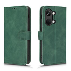 Leather Case Stands Flip Cover Holder L01Z for OnePlus Ace 2V 5G Green