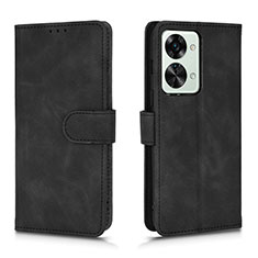 Leather Case Stands Flip Cover Holder L01Z for OnePlus Nord 2T 5G Black