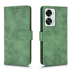 Leather Case Stands Flip Cover Holder L01Z for OnePlus Nord 2T 5G Green