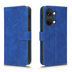 Leather Case Stands Flip Cover Holder L01Z for OnePlus Nord 3 5G Blue