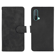 Leather Case Stands Flip Cover Holder L01Z for OnePlus Nord CE 5G Black