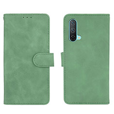 Leather Case Stands Flip Cover Holder L01Z for OnePlus Nord CE 5G Green