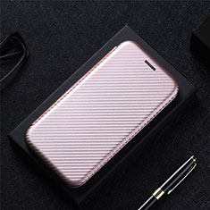 Leather Case Stands Flip Cover Holder L01Z for Oppo A55 4G Rose Gold