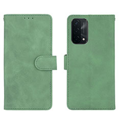 Leather Case Stands Flip Cover Holder L01Z for Oppo A74 5G Green