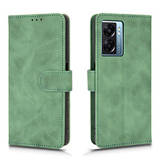 Leather Case Stands Flip Cover Holder L01Z for Oppo A77 5G Green