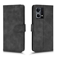 Leather Case Stands Flip Cover Holder L01Z for Oppo F21 Pro 4G Black