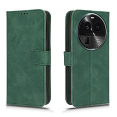 Leather Case Stands Flip Cover Holder L01Z for Oppo Find X6 Pro 5G Green