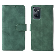 Leather Case Stands Flip Cover Holder L01Z for Oppo K10 4G Green