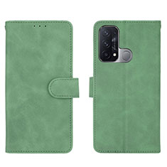 Leather Case Stands Flip Cover Holder L01Z for Oppo Reno5 A Green