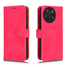 Leather Case Stands Flip Cover Holder L01Z for Realme 11 4G Hot Pink