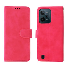 Leather Case Stands Flip Cover Holder L01Z for Realme C31 Hot Pink