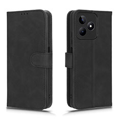 Leather Case Stands Flip Cover Holder L01Z for Realme C51 Black