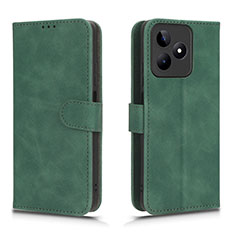 Leather Case Stands Flip Cover Holder L01Z for Realme C53 Green