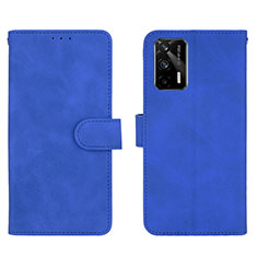 Leather Case Stands Flip Cover Holder L01Z for Realme GT 5G Blue