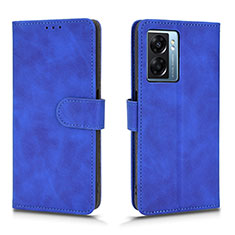 Leather Case Stands Flip Cover Holder L01Z for Realme Q5i 5G Blue