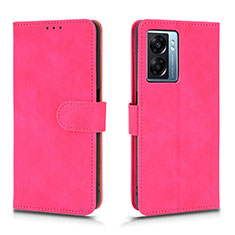 Leather Case Stands Flip Cover Holder L01Z for Realme Q5i 5G Hot Pink