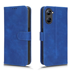 Leather Case Stands Flip Cover Holder L01Z for Realme Q5x 5G Blue