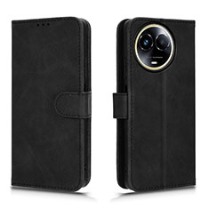 Leather Case Stands Flip Cover Holder L01Z for Realme V50s 5G Black