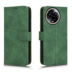 Leather Case Stands Flip Cover Holder L01Z for Realme V50s 5G Green