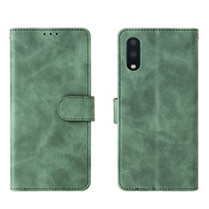 Leather Case Stands Flip Cover Holder L01Z for Samsung Galaxy A02 Green