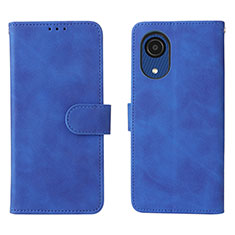 Leather Case Stands Flip Cover Holder L01Z for Samsung Galaxy A03 Core Blue