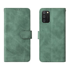 Leather Case Stands Flip Cover Holder L01Z for Samsung Galaxy A03s Green