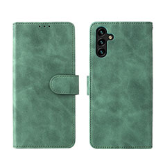Leather Case Stands Flip Cover Holder L01Z for Samsung Galaxy A13 5G Green