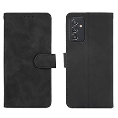 Leather Case Stands Flip Cover Holder L01Z for Samsung Galaxy A15 LTE Black