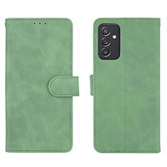 Leather Case Stands Flip Cover Holder L01Z for Samsung Galaxy A15 LTE Green