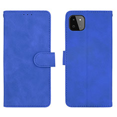 Leather Case Stands Flip Cover Holder L01Z for Samsung Galaxy A22 5G Blue