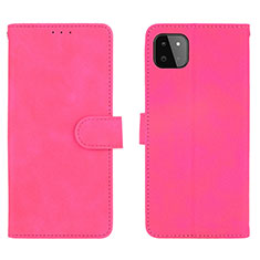 Leather Case Stands Flip Cover Holder L01Z for Samsung Galaxy A22s 5G Hot Pink