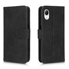 Leather Case Stands Flip Cover Holder L01Z for Samsung Galaxy A23 5G SC-56C Black