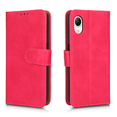 Leather Case Stands Flip Cover Holder L01Z for Samsung Galaxy A23 5G SC-56C Hot Pink