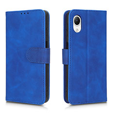 Leather Case Stands Flip Cover Holder L01Z for Samsung Galaxy A23e 5G Blue