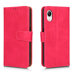 Leather Case Stands Flip Cover Holder L01Z for Samsung Galaxy A23e 5G Hot Pink