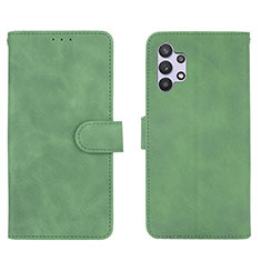 Leather Case Stands Flip Cover Holder L01Z for Samsung Galaxy A32 4G Green