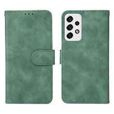 Leather Case Stands Flip Cover Holder L01Z for Samsung Galaxy A53 5G Green