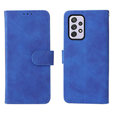 Leather Case Stands Flip Cover Holder L01Z for Samsung Galaxy A73 5G Blue