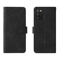 Leather Case Stands Flip Cover Holder L01Z for Samsung Galaxy F02S SM-E025F Black