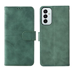 Leather Case Stands Flip Cover Holder L01Z for Samsung Galaxy F23 5G Green