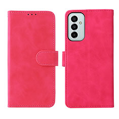 Leather Case Stands Flip Cover Holder L01Z for Samsung Galaxy F23 5G Hot Pink