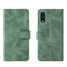 Leather Case Stands Flip Cover Holder L01Z for Samsung Galaxy M02 Green